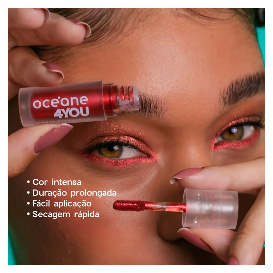 Sombra Líquida Vermelha - Liquid Eyeshadow Lover 4you 2g