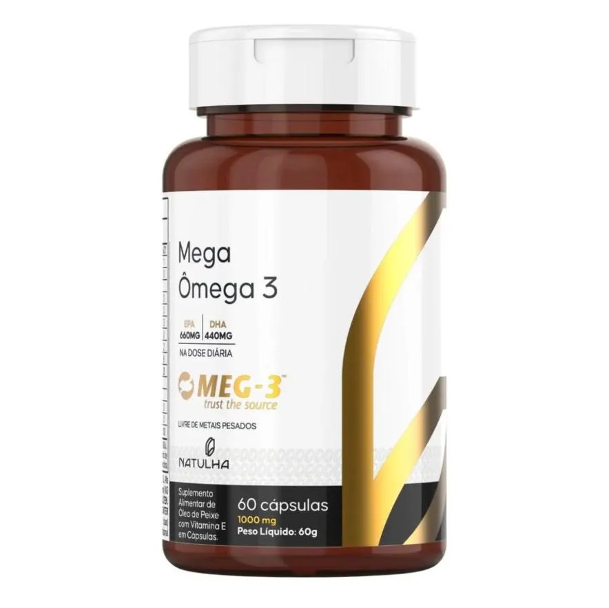 Mega Ômega 3 Meg-3® Epa 33% / Dha 22% 60 Softgels - Natulha