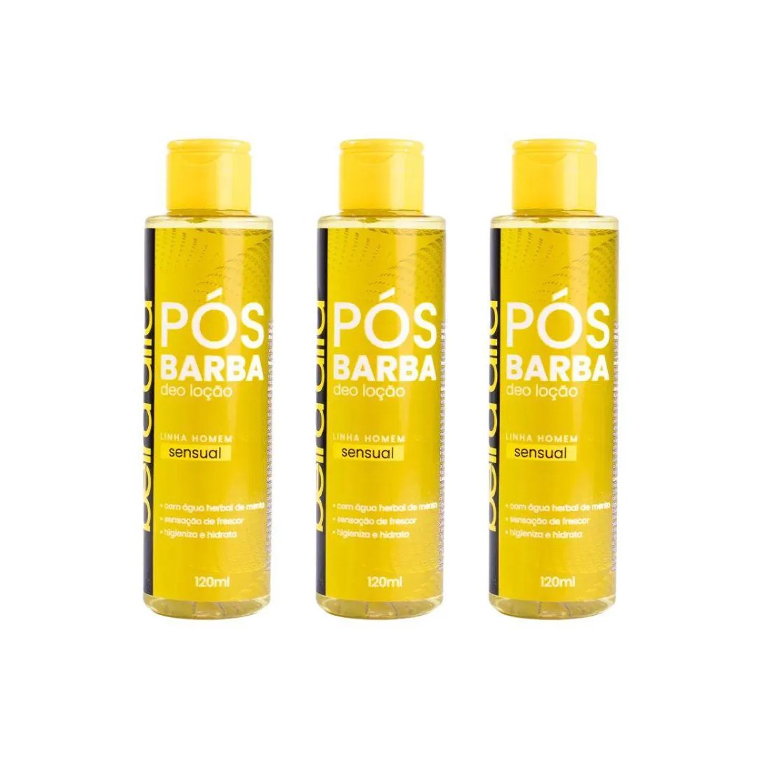 Loçao Pos Barba Beira Alta 120ml Sensual - Kit C / 3un