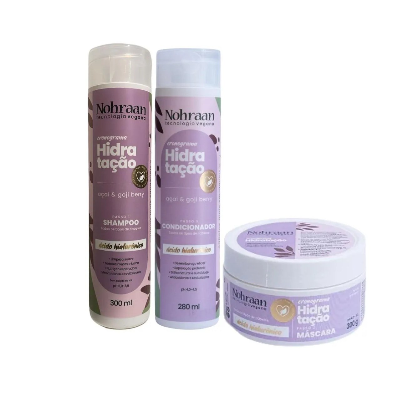 Kit Shamp + Cond + Masc Hidratação – Nohraan
