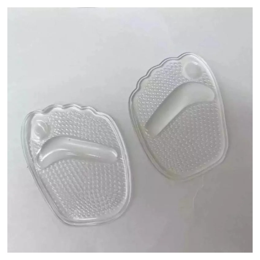 Par Palmilha Ortopédica Protetor Para Pés Almofadas Silicone Sapato Branco