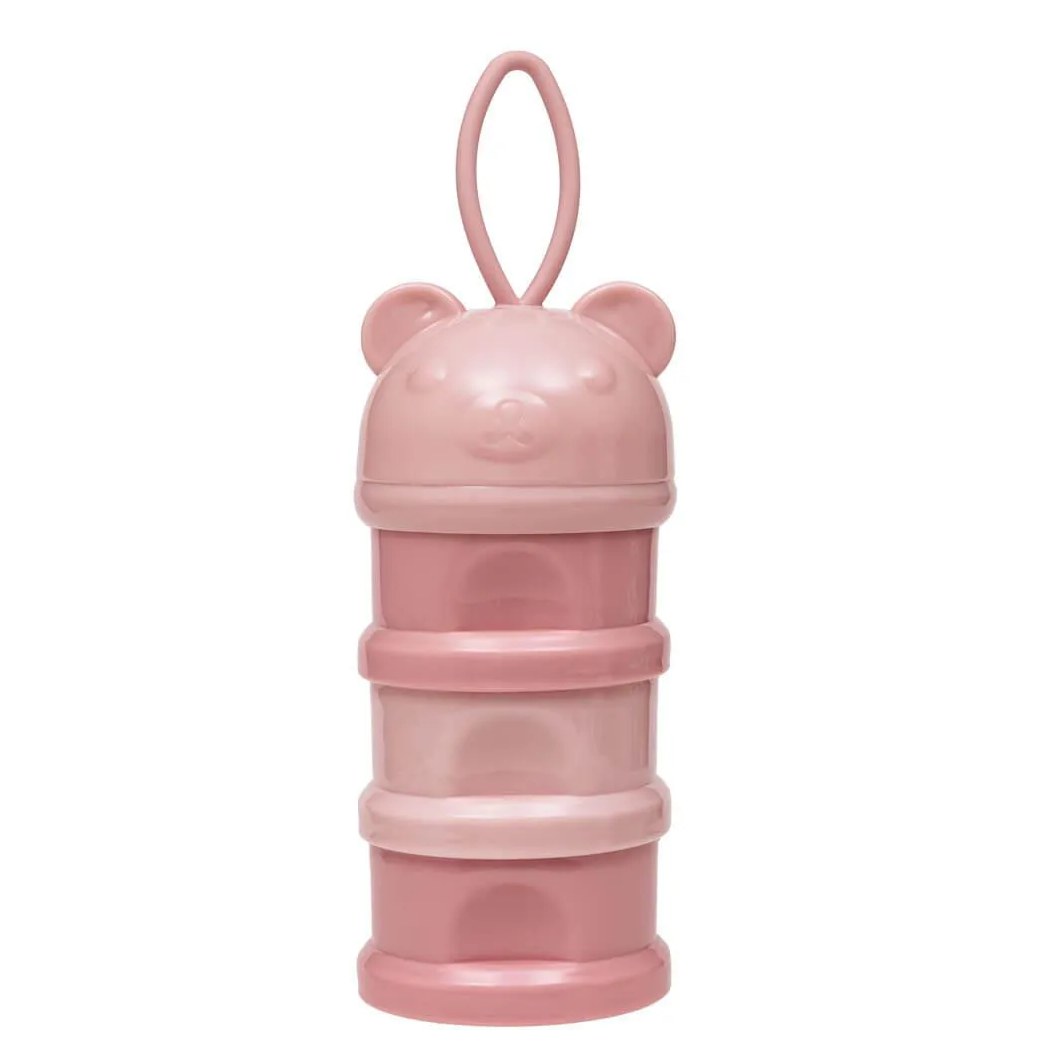 Potes Empilhavéis para Leite em Pó e Snack Rosa - Buba