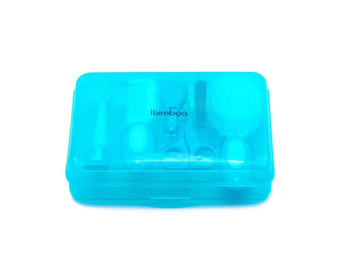 Kit Higiene Azul (tesoura, Cortador e Lixa de Unha, Escova e Pente e Escova Dental) - Ibimboo