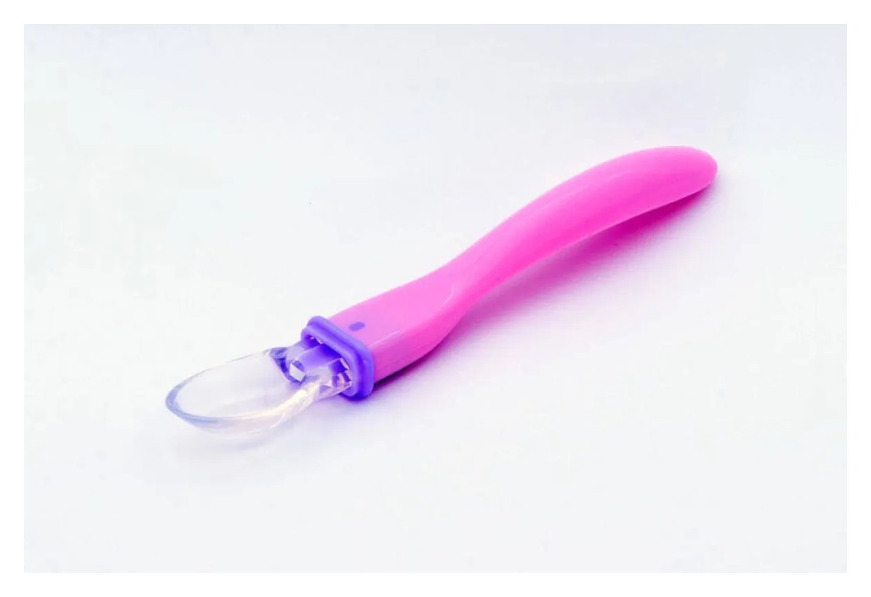 Colher Silicone Flexível 3m+ Rosa - Ibimboo