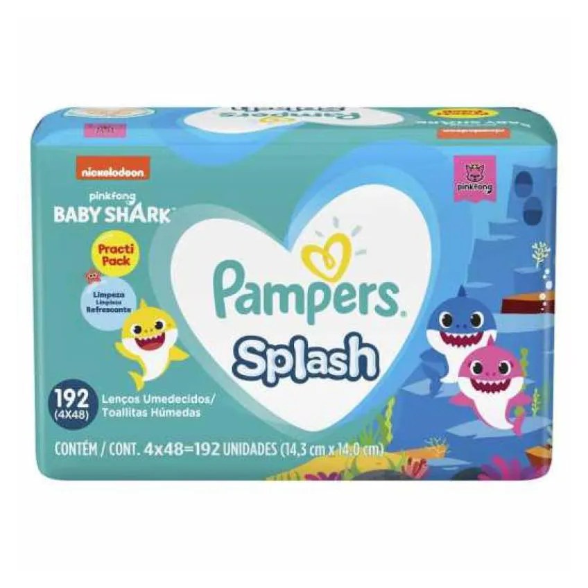 Lumedecido Pampers Splash Baby Shark 192 unidades