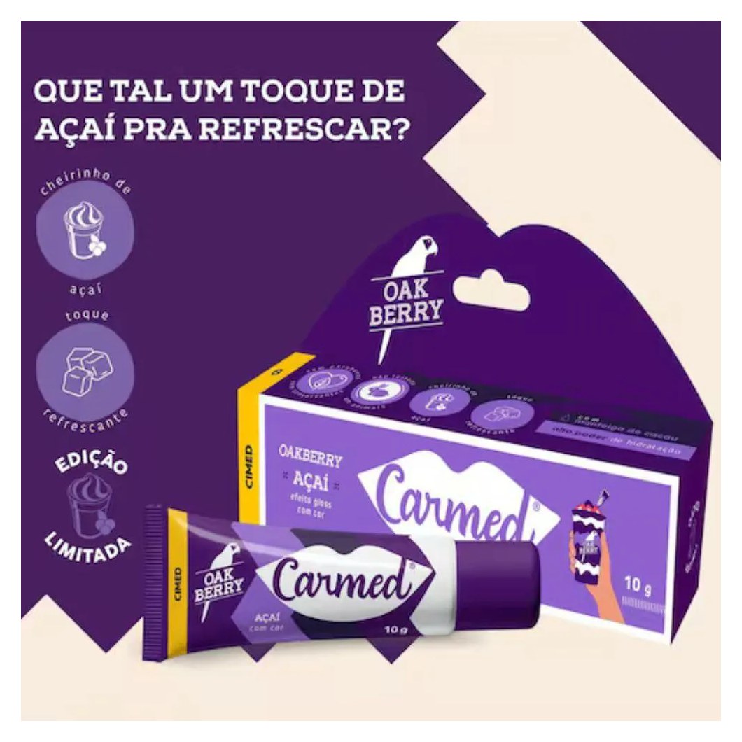 Carmed Hidratante Labial Açaí 10g