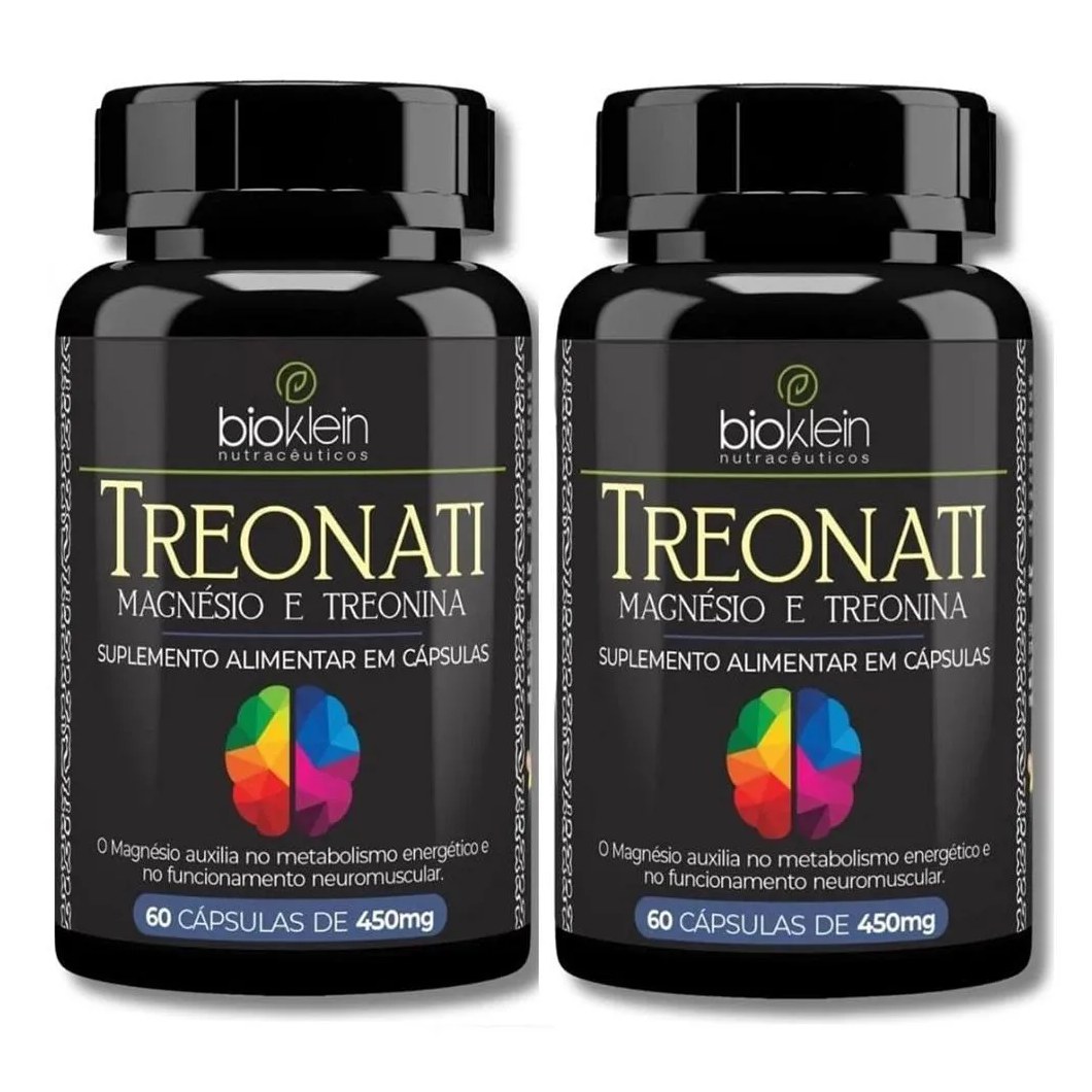 Kit 02 Treonati (magnesio e Treonina) 450 Mg 60 cápsulas Bioklein