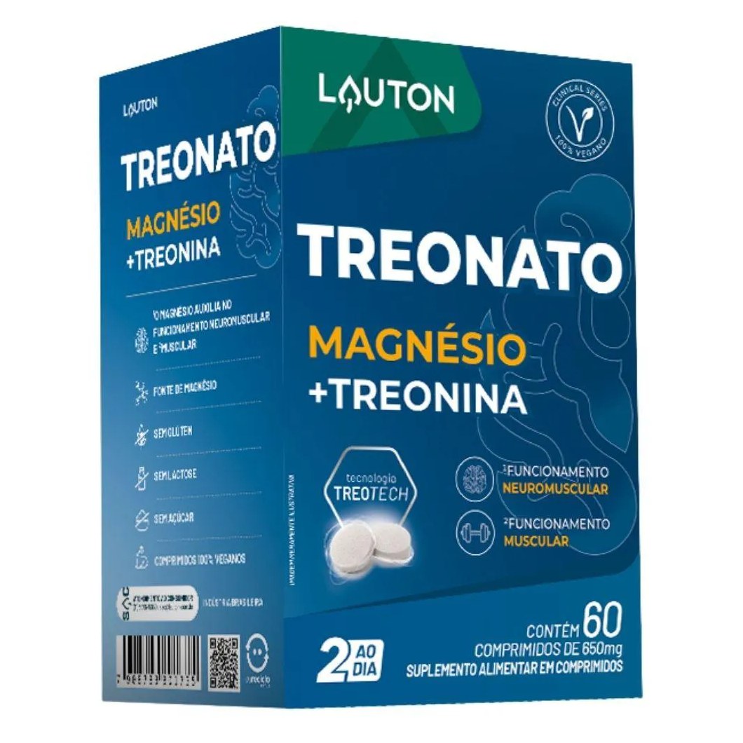 Treonato ( Magnésio e Treonina ) 60 comprimidos - Lauton