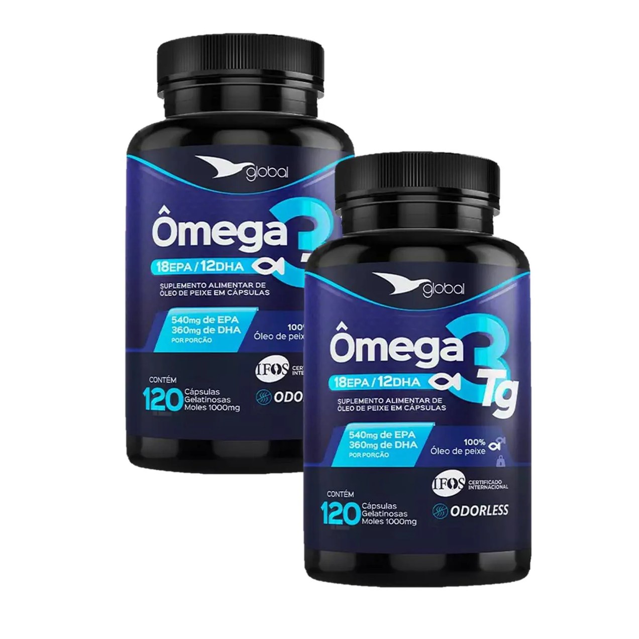 2X ÔMEGA 3 TG -1.100MG-540MG EPA-360MG DHA- GLOBAL-120 CáPS