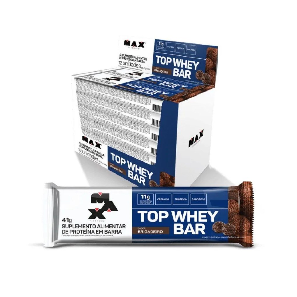 Top Whey Bar (display 12 Unid. 41g) - Sabor: Brigadeiro