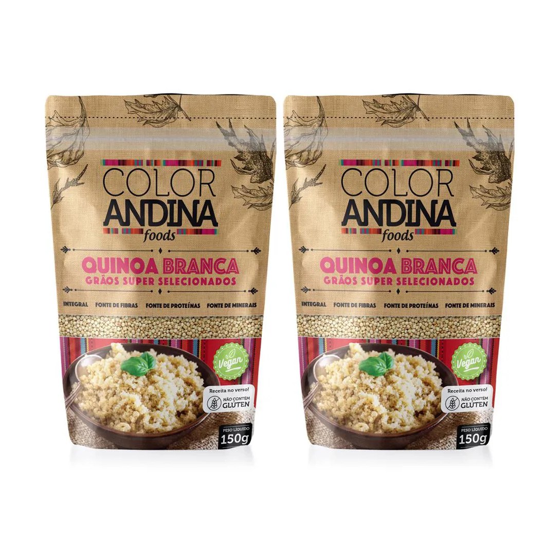 QUINOA REAL BRANCA- COLOR ANDINA FOOD 0,150G - 02 UNIDS