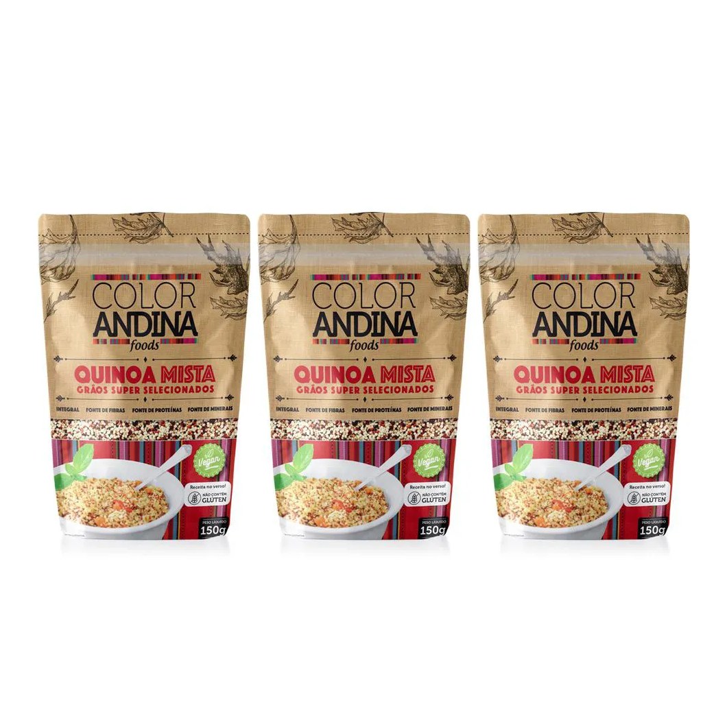 QUINOA REAL MISTA - COLOR ANDINA FOOD 0,150G - 03 UNIDS