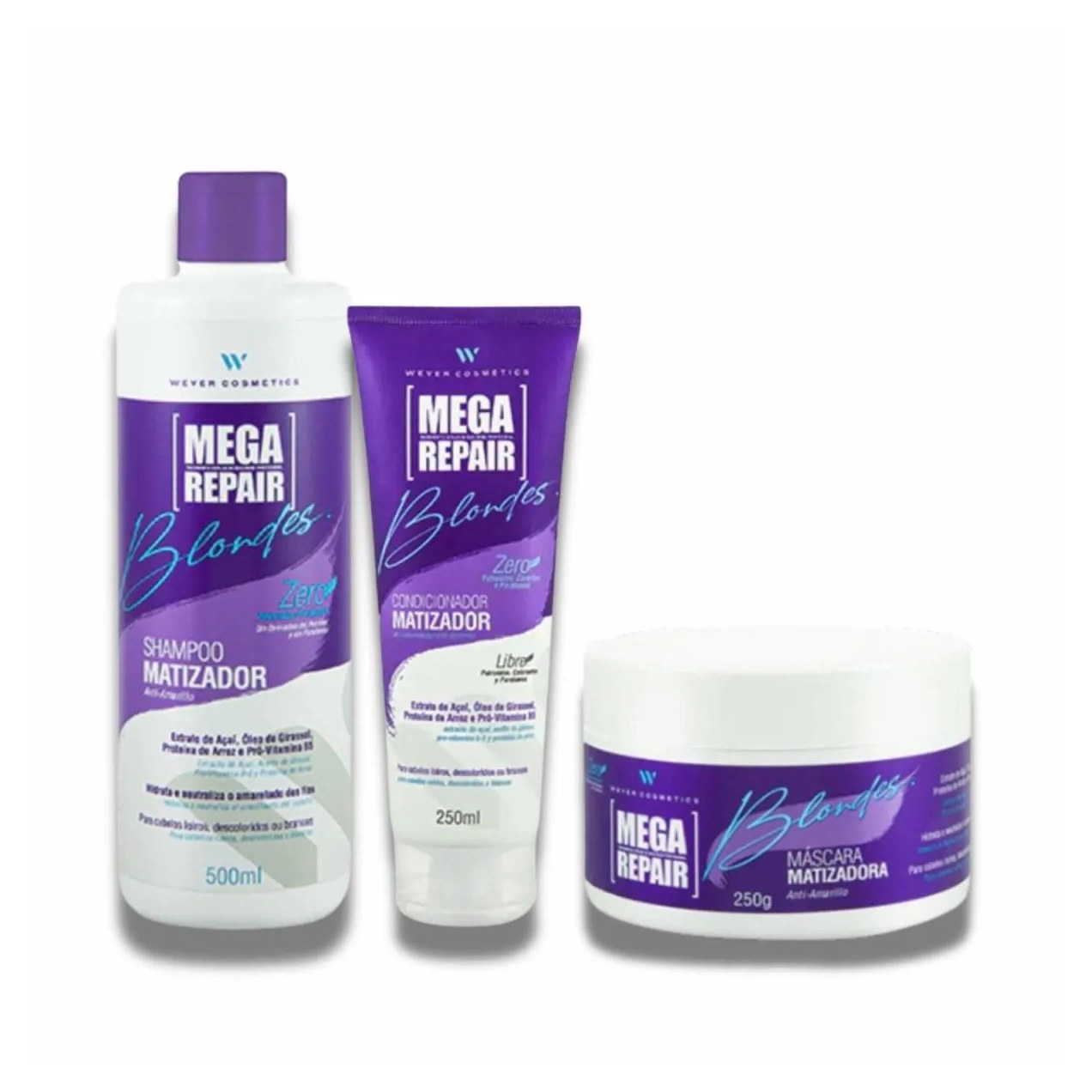 Kit Shamp+masc+cond Matizador Blondes – Wever Cosméticos
