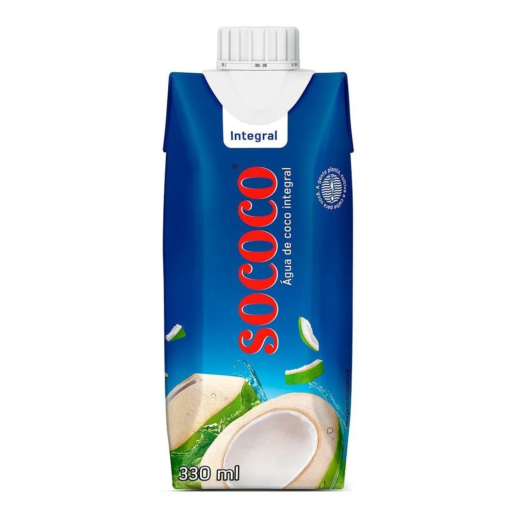 Água de Coco Sococo 330ml - Embalagem com 12 unidades