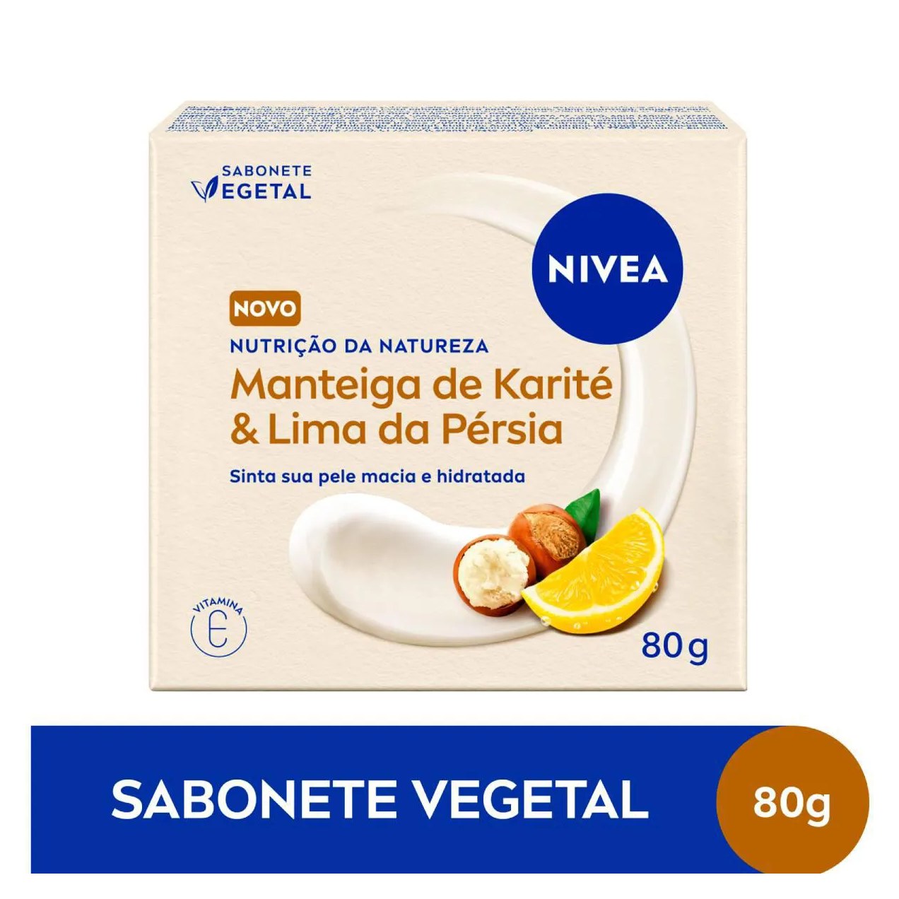 Sabonete Vegetal em Barra Nivea Nutrição da Natureza Manteiga de Karité & Lima da Pérsia 80g