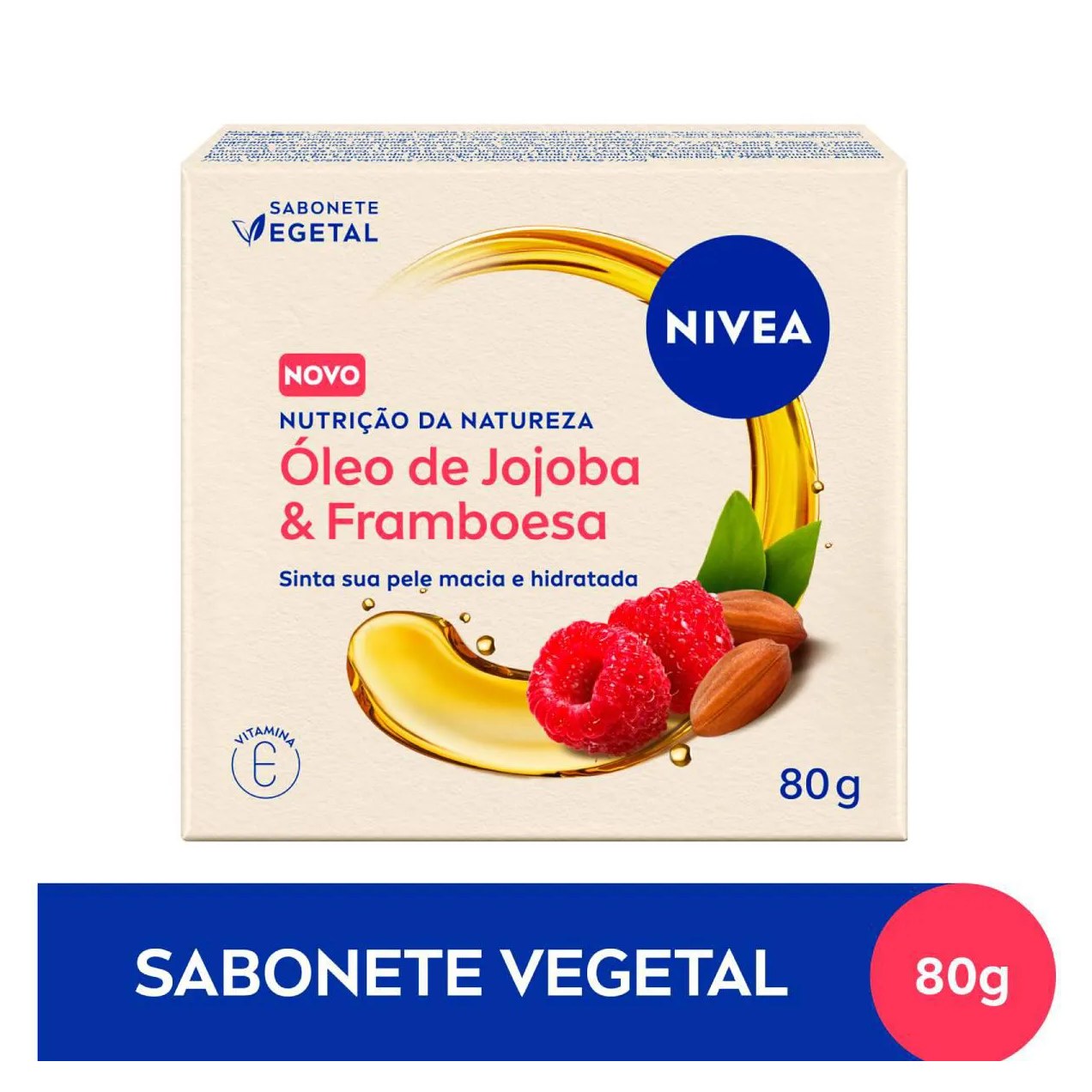 Sabonete Vegetal em Barra Nivea Nutrição da Natureza Óleo de Jojoba & Framboesa 80g