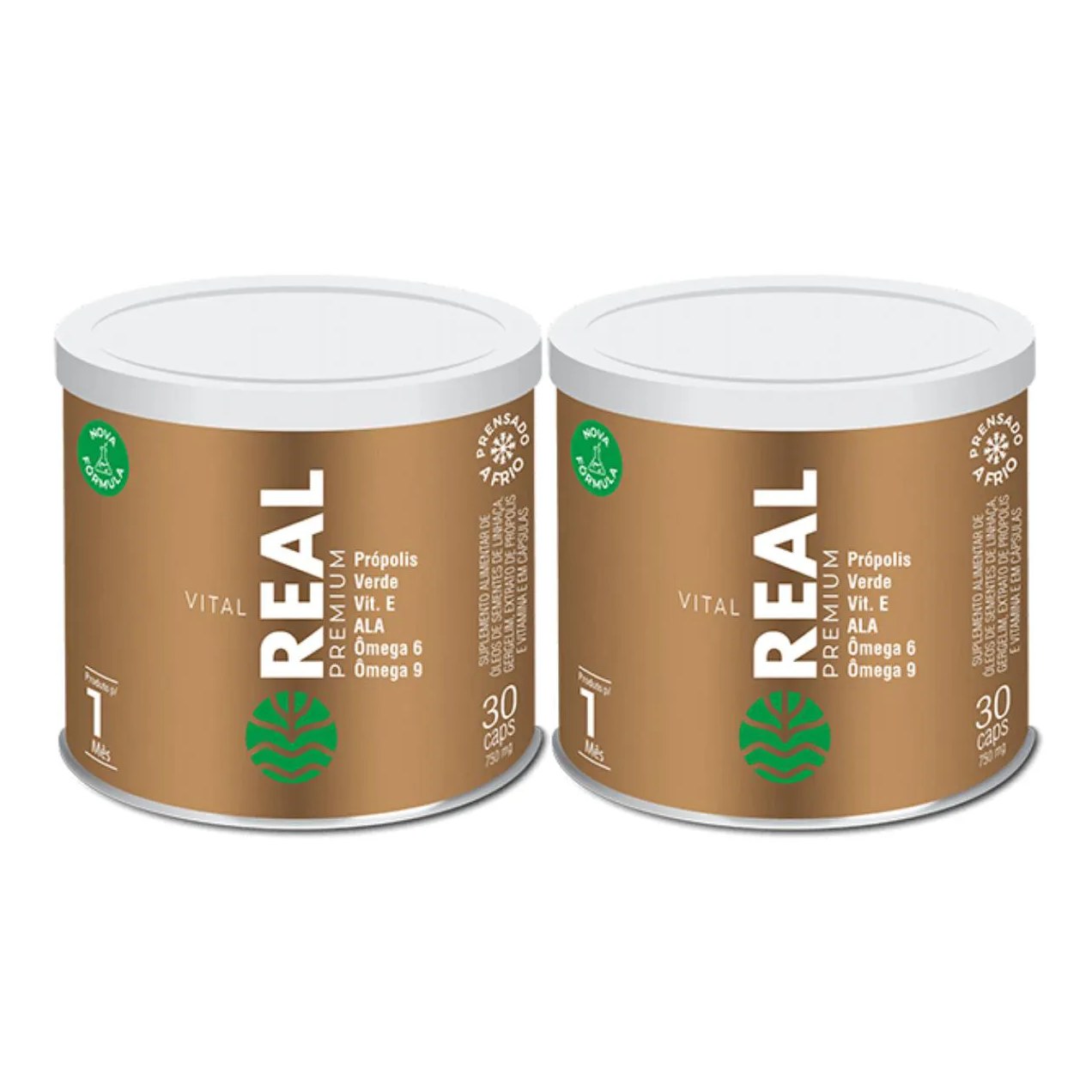 2X VITAL REAL PRóPOLIS VERDE 750MG VITAL ÂTMAN 30 CAPSULAS SEM Sabor