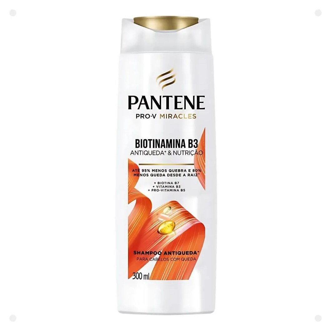 Shampoo Pantene Pro-v Biotinamina B3 Antiqueda e Nutrição 300ml
