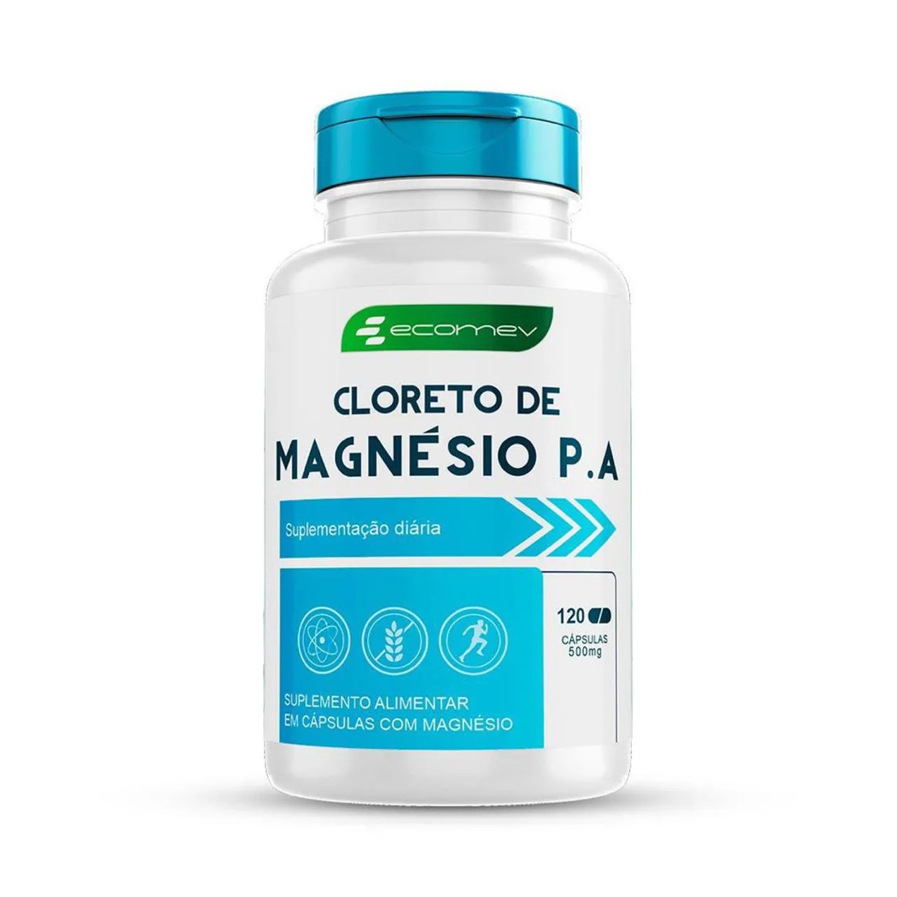 Cloreto de Magnesio Pa 500mg 120 cápsulas Ecomev