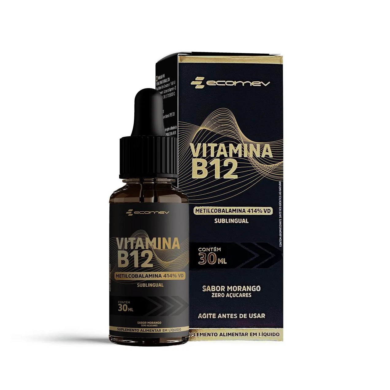 Vitamina B12 Metilcobalamina Gotas Subingual 30ml Ecomev