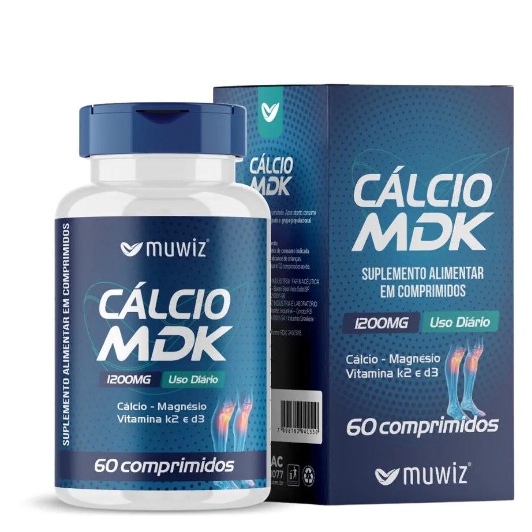 Cálcio Mdk 60 comprimidos 1200mg Muwiz