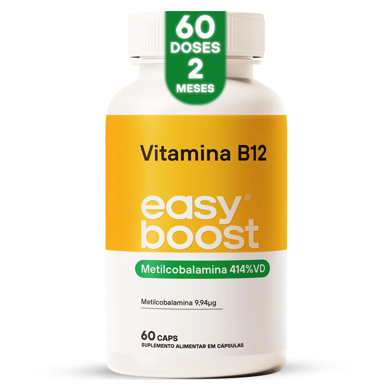 Vitamina B12 Metilcobalamina Easy Boost 414% Vd 60 cápsulas