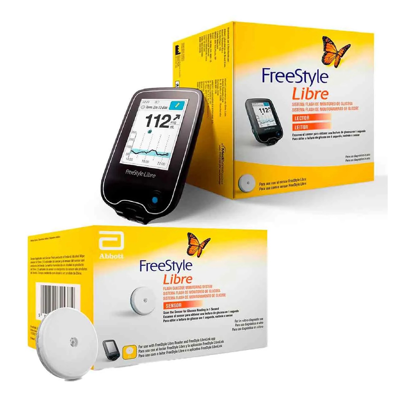 Kit Sensor + Leitor de Glicose FreeStyle Libre