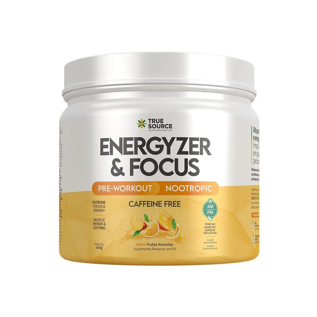 Energético True Energyzer & Focus Frutas Amarelas True Source 450g
