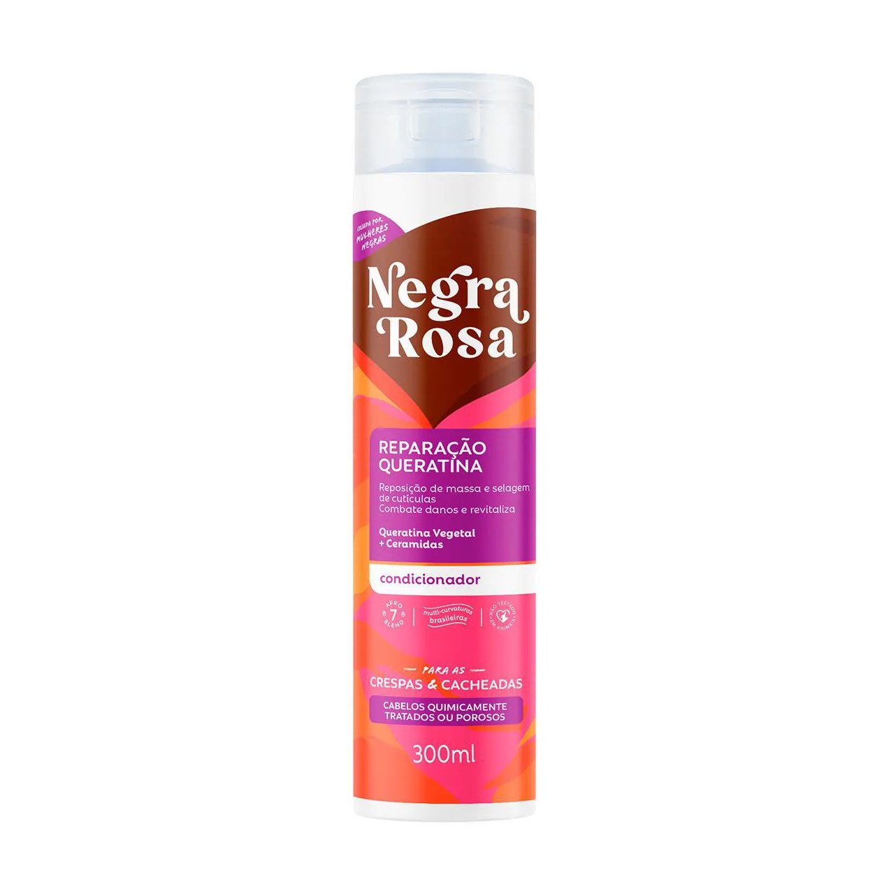Condicionador Reparação Queratina Negra Rosa 300ml