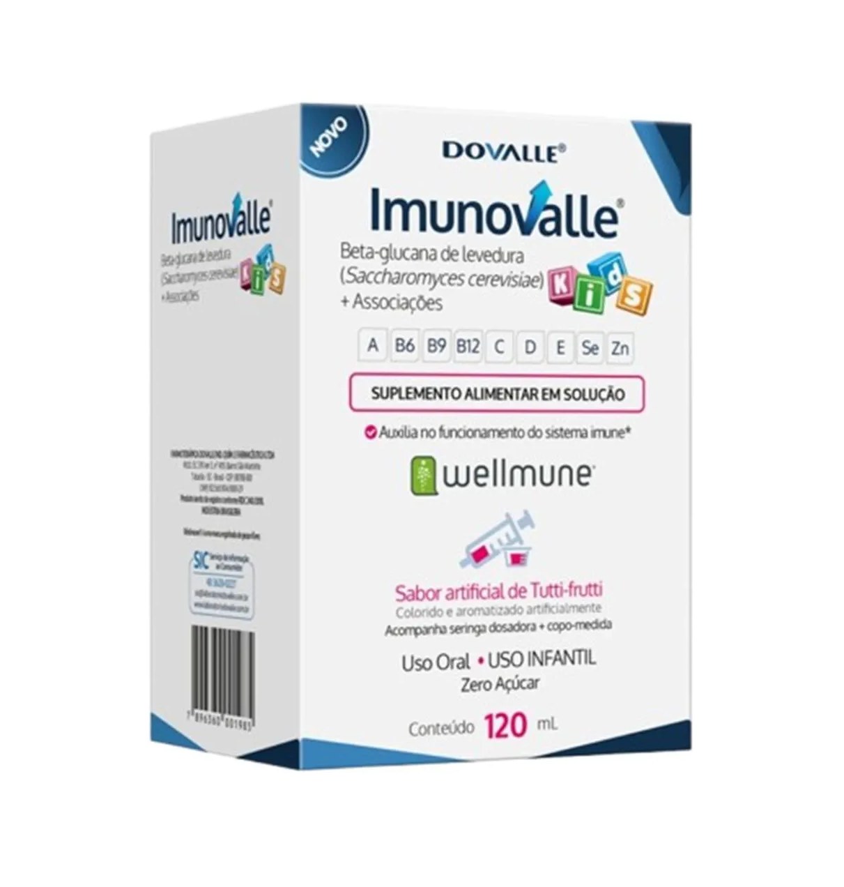 Imunovalle Kids 120ml Sabor Tutti-frutti