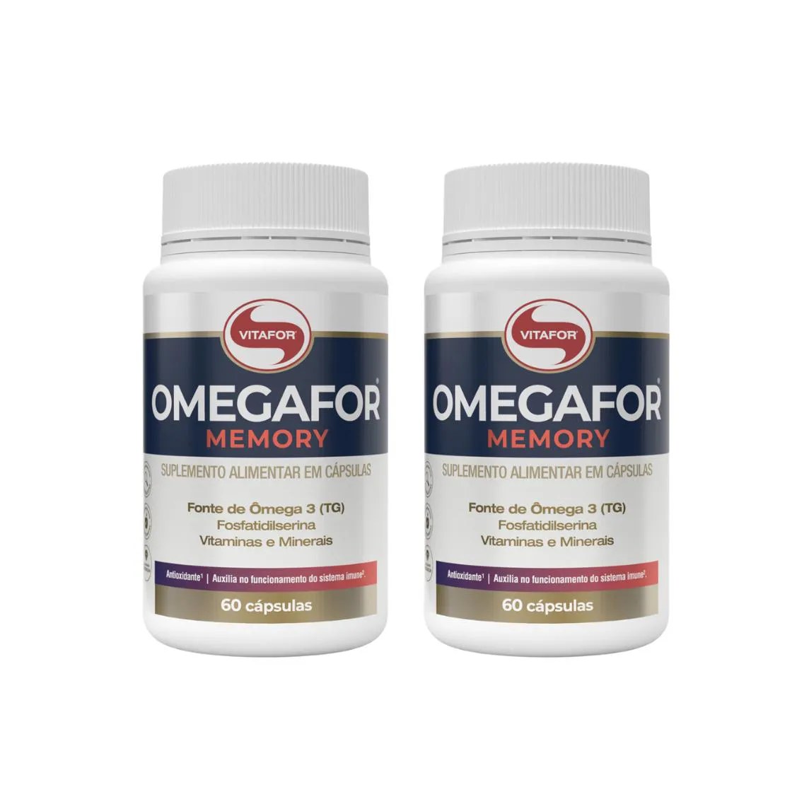 Kit 2 Omegafor Memory - 60 cápsulas - Vitafor