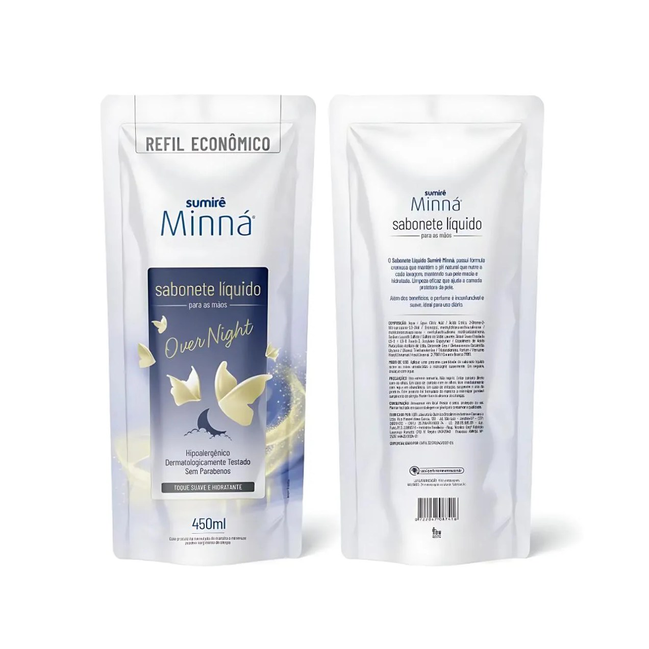 Sabonete Líquida Minná Mãos Sache Over Nigth 450ml
