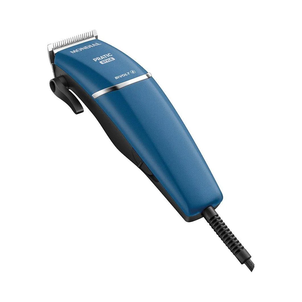 Cortador de Cabelo Mondial Cr-10-bi - Azul, Bivolt 45