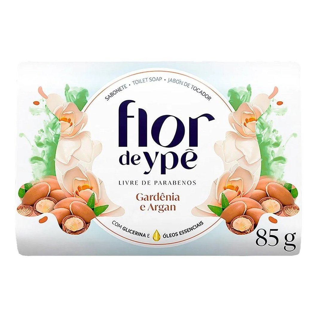 Sabonete Ypê Gardênia e Argan 85g Embalagem com 12 unidades