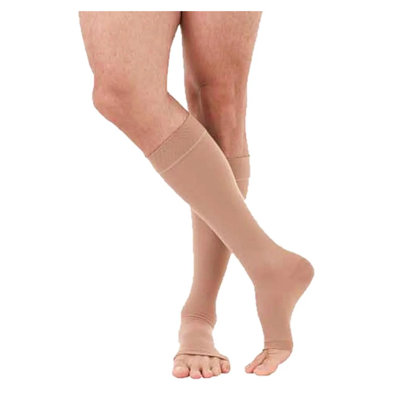 Meia 3/4 Venosan Comfortline 20-30mmhg Aberta Bege G Curta