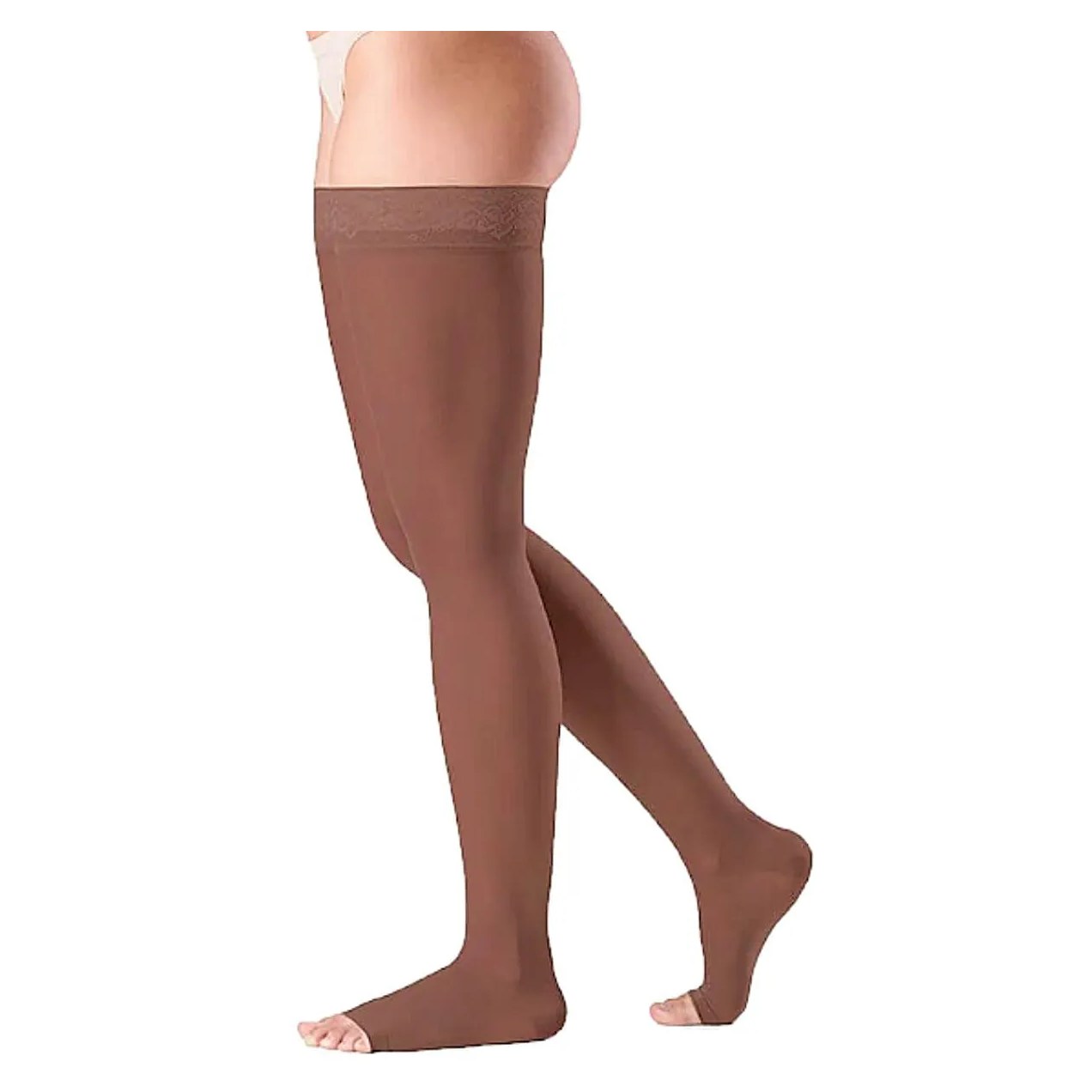 Meia 7/8 Select Comfort Premium 20-30mmhg Aberta Chocolate P2