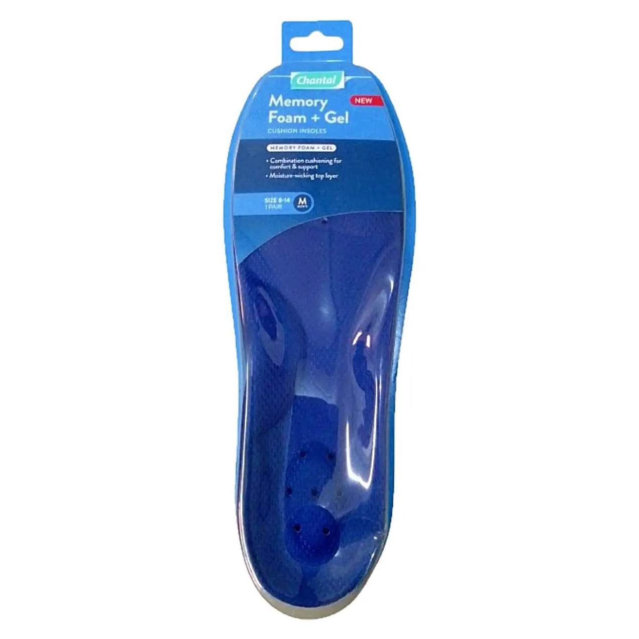 Palmilha Memory Foam Plus + Gel Chantal 39-45 - Par