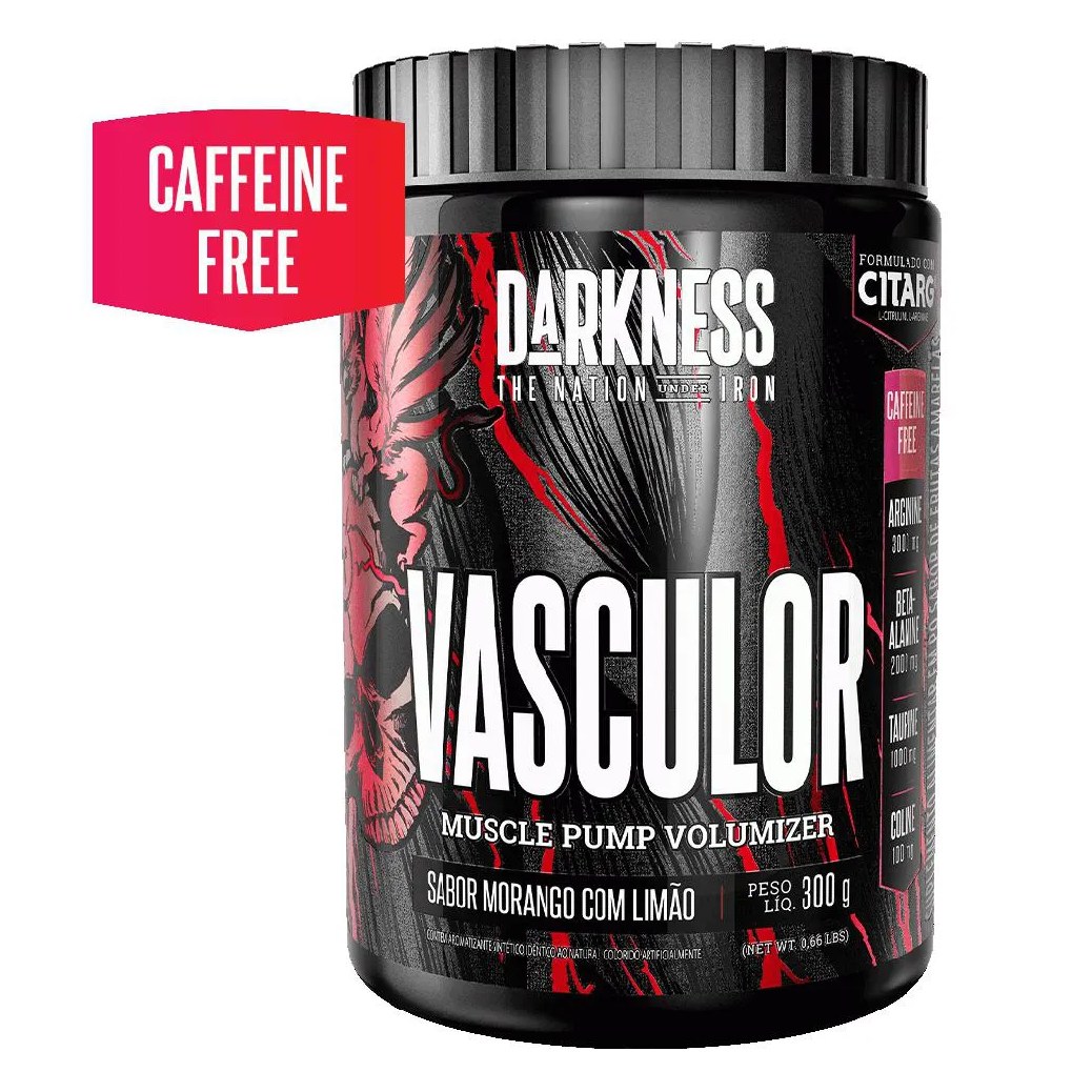 Vasculor (300g) - Sabor: Morango com Limão (sem Cafeína)