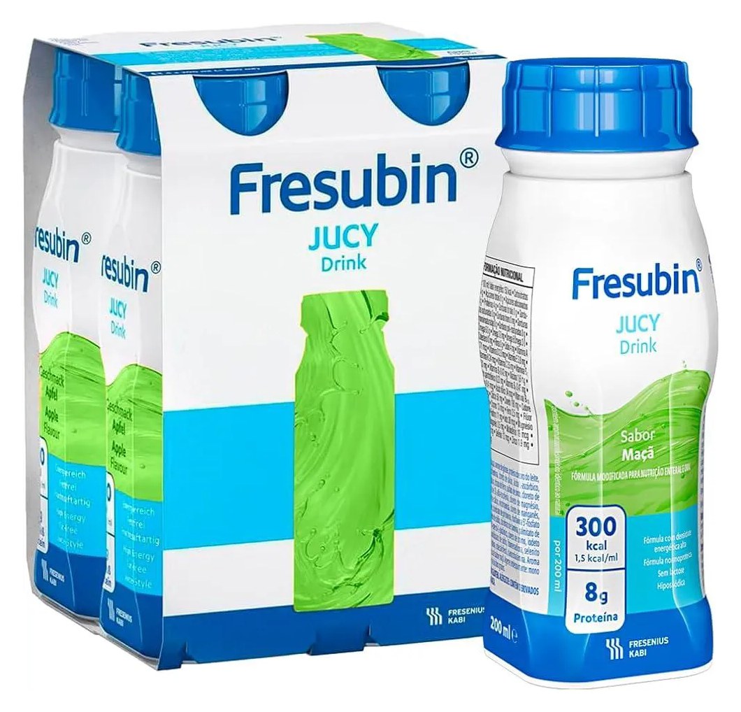 Kit 4 Fresubin Jucy Drink Maça 200ml