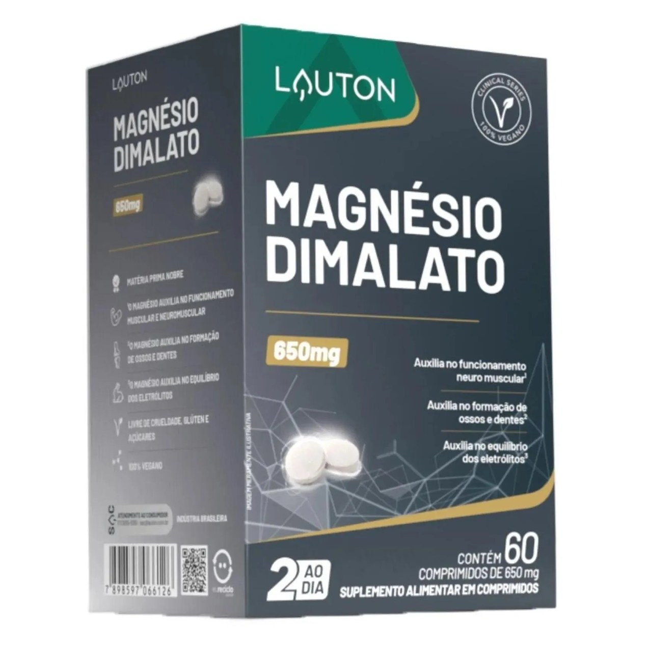 Magnésio Dimalato 60 comprimidos - Lauton