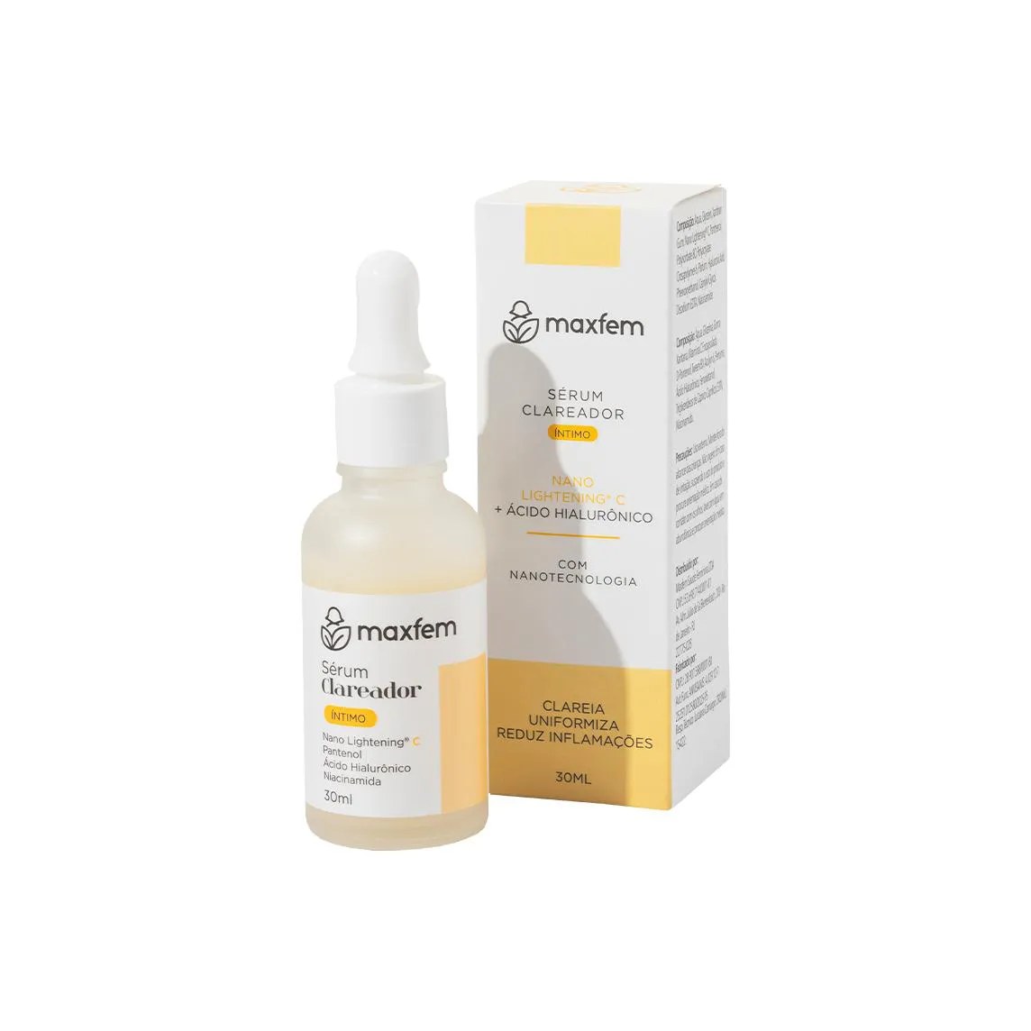 Sérum Clareador Maxfem para Pele Íntima Feminina - Clareia, Hidrata e Uniformiza o Tom da Pele | 30ml
