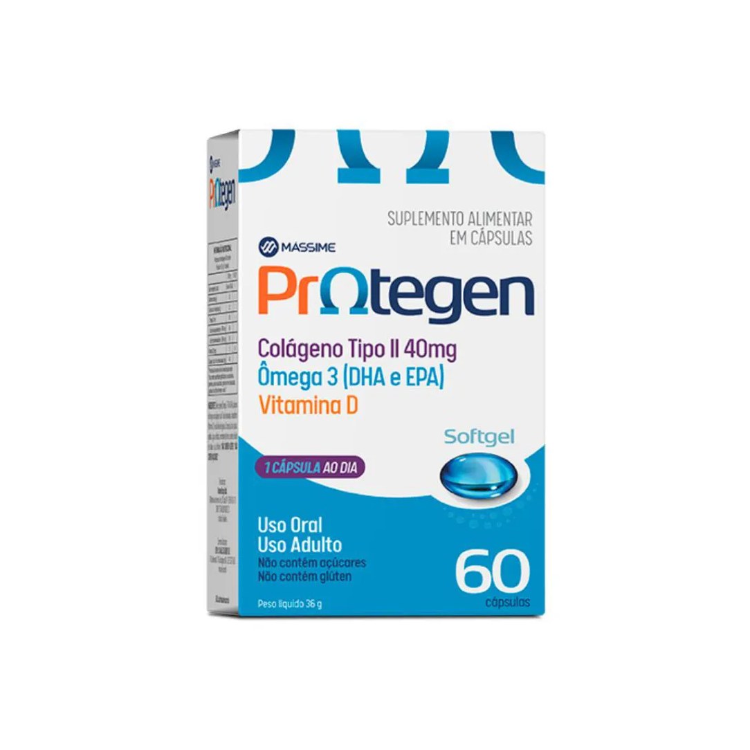 Protegen Dha Colágeno Tipo Ii + Ômega 3 + Vitamina D 60cps - Massime
