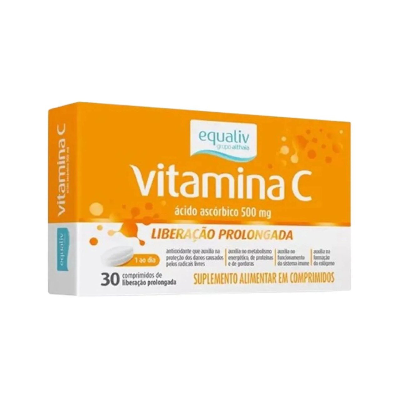 VITAMINA C 500MG C/30 CPR LIBERAçãO PROLONGADA - EQUALIIV