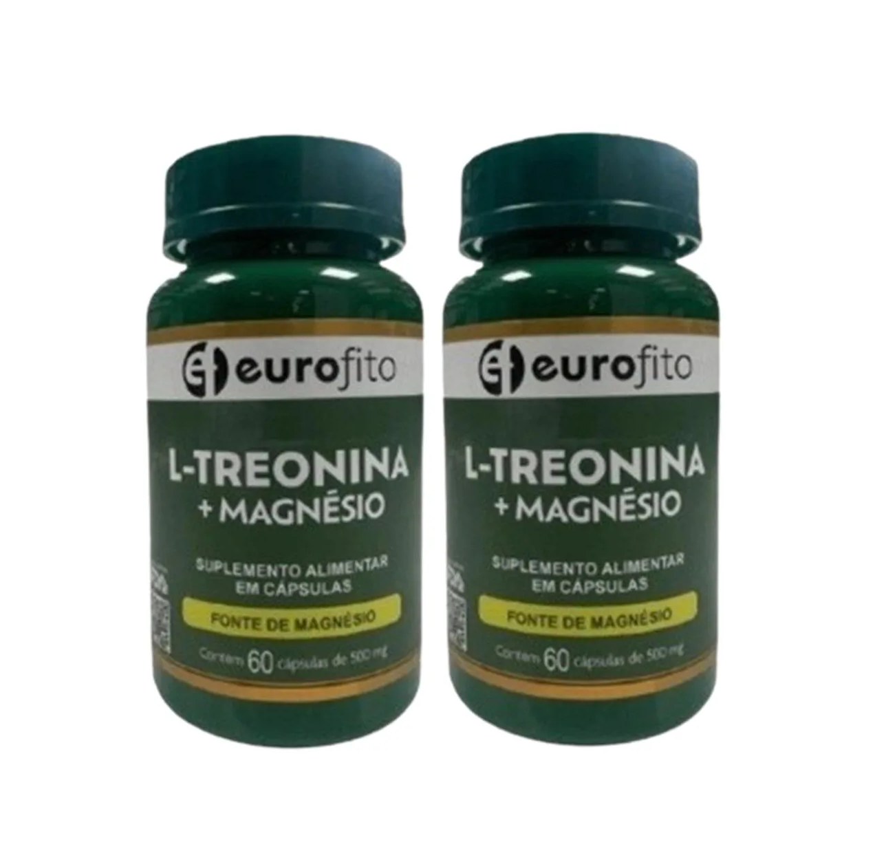 Kit 2 Suplemento L-treonina+magnesio 60 cápsulas - Eurofito