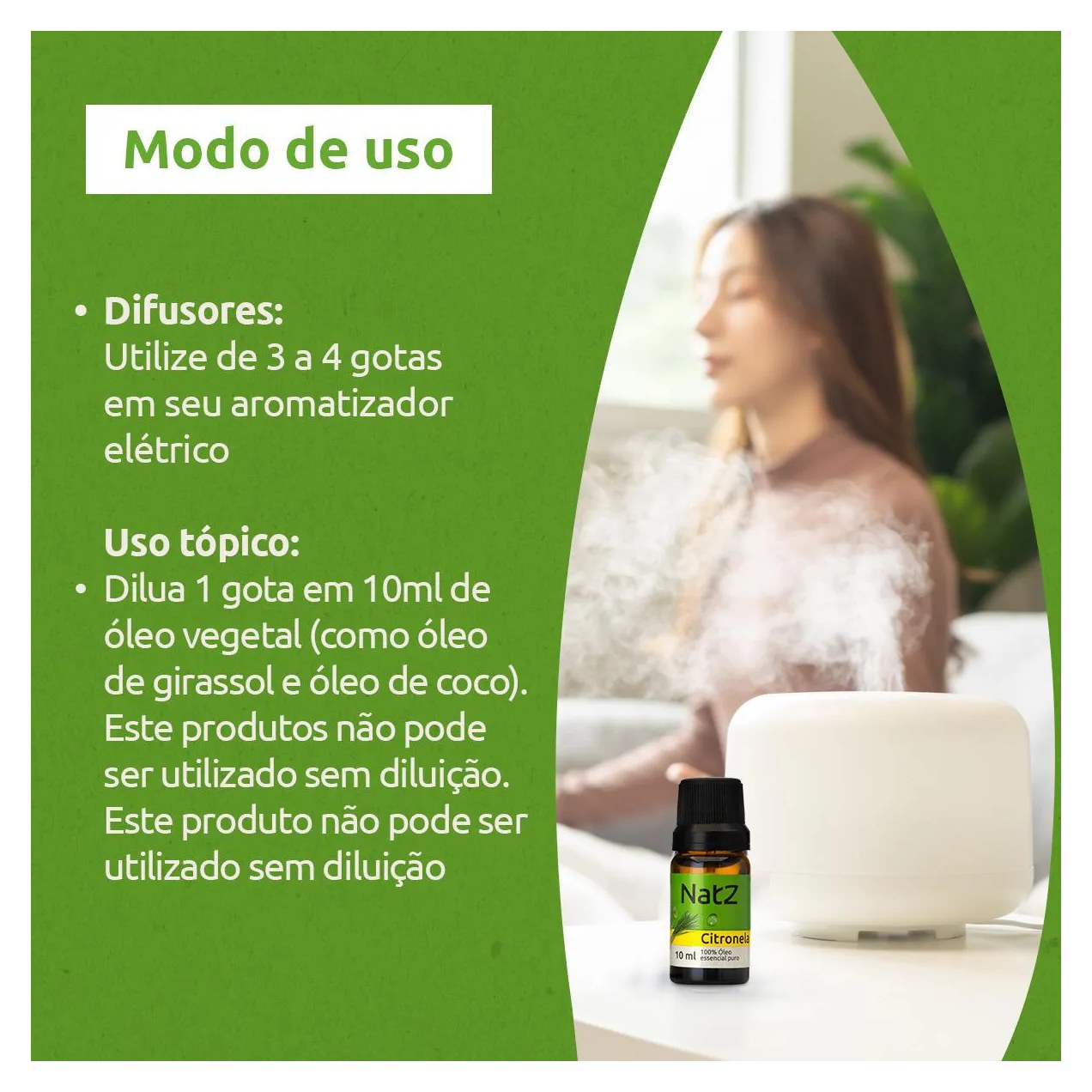 Óleo Essencial Natz Citronela 10ml