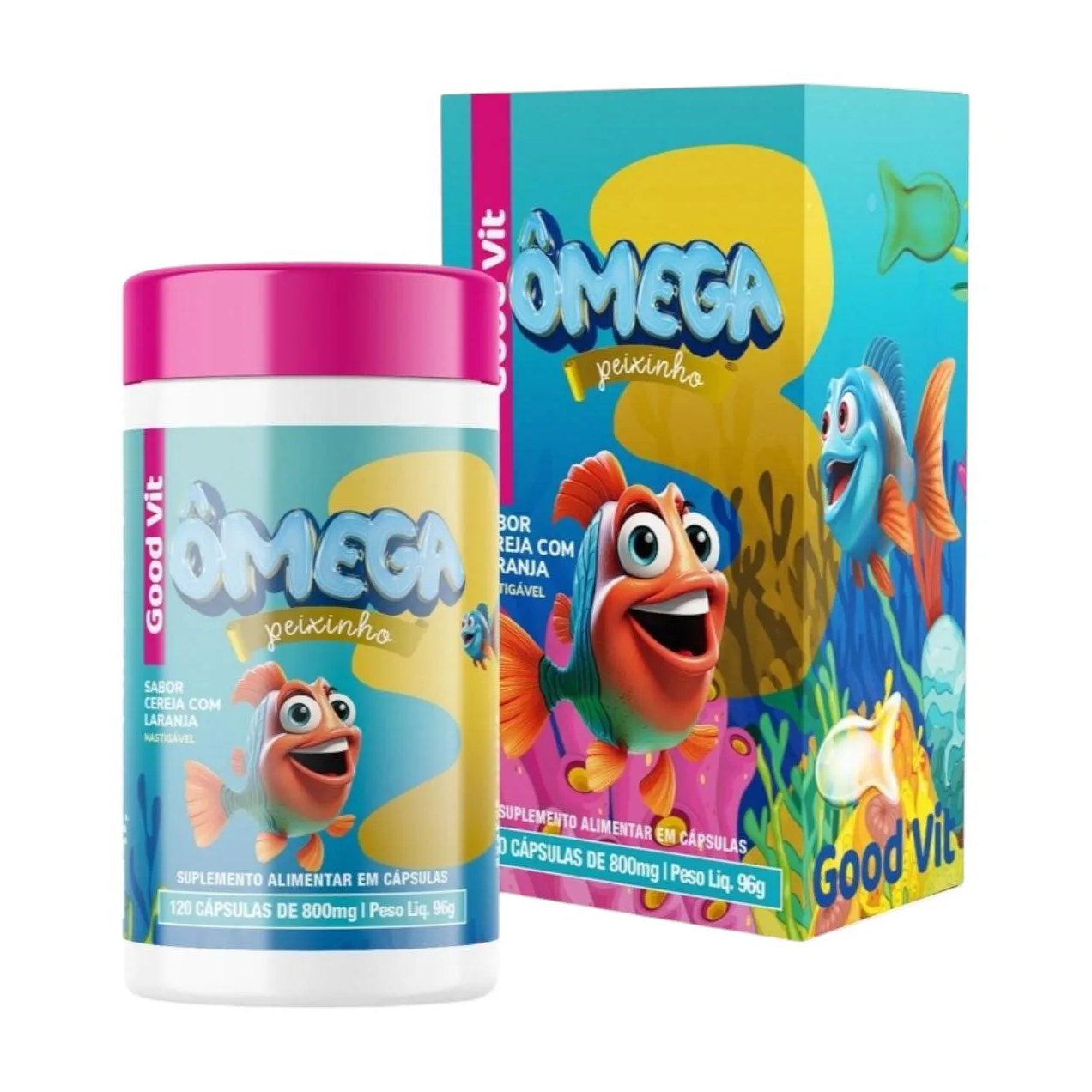 Ômega Peixinho 120 Cps com Dha e Epa Fonte de Ômega 3