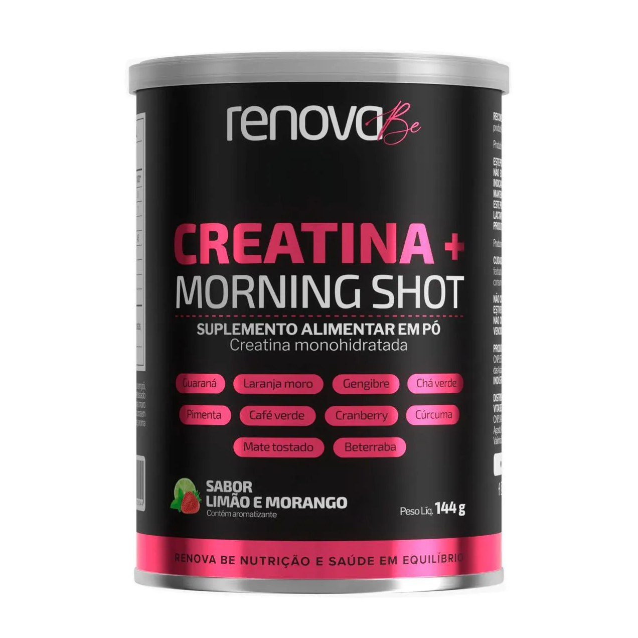 Creatina + Morning Shot Renova Be Limão e Morango 144g