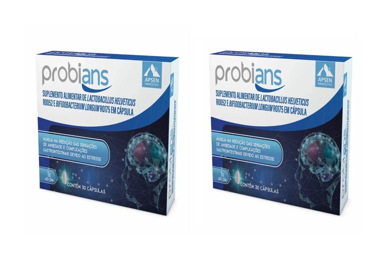 Kit 2 Suplemento Apsen Probians Lactobacillus 30cps