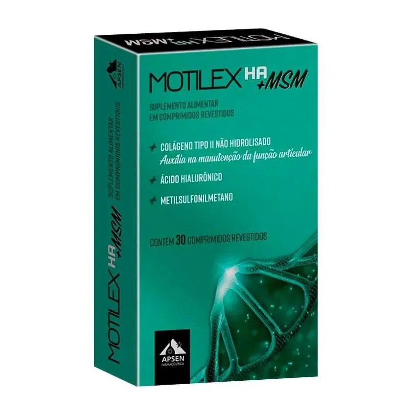 Motilex Ha + Msm Apsen Colágeno Tipo 2 + Hialurônico 30cp