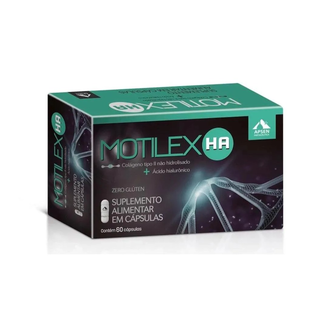 Motilex Ha Apsen Colágeno Tipo 2 + Ácido Hialurônico 60cp